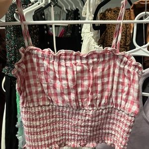 Red Gingham Tank Top